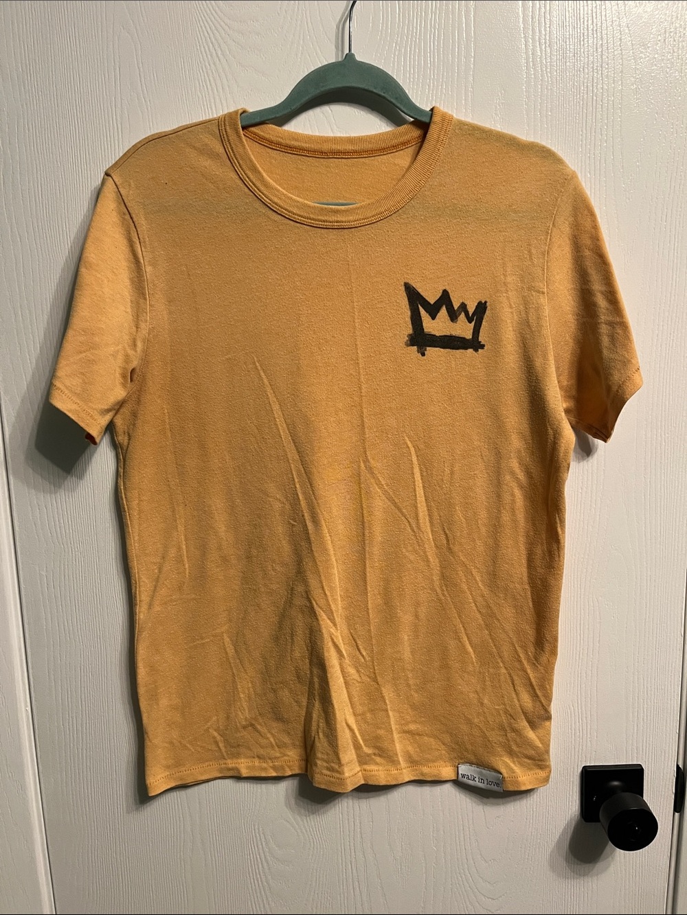 Walk in Love size small yellow T-Shirt